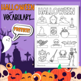 Halloween vocabulary freebie