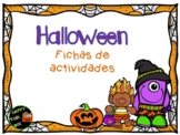 Halloween vocabulary worksheets (Spanish)