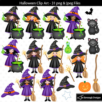 cute halloween witch clip art