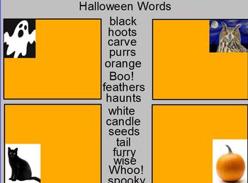 Preview of Halloween words for writing