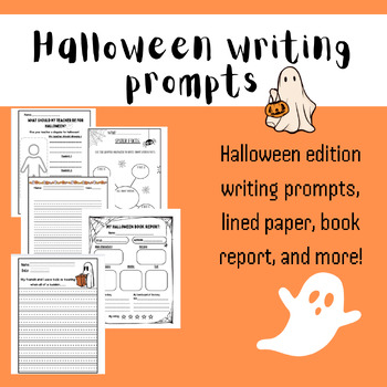 Preview of Halloween writing prompts and activities