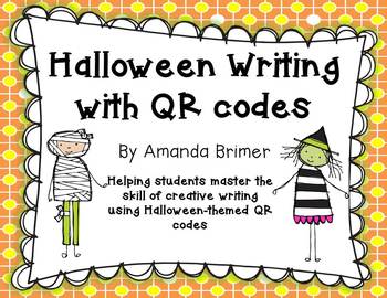 Preview of Halloween writing with QR codes