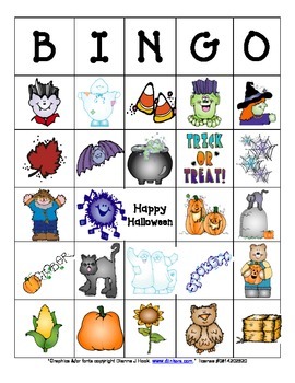Halloween/Fall Bingo by Megan Montgomery | TPT