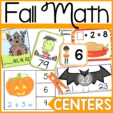 First Grade Halloween and Fall Math Center Bundle