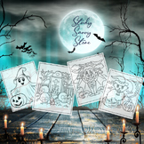 Hallowen Monster Coloring Pages - Halloween Activities