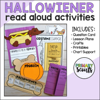 Preview of The Hallowiener READ ALOUD ACTIVITIES  (Halloween Craft, Halloween Activities)