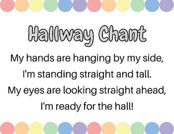 Preview of Hallway Chant (Pastel Rainbow Decor)