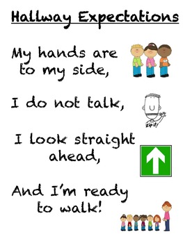 Hallway Expectations Poster by Jessica Standiford | TpT