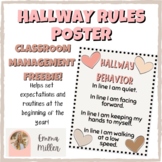 Hallway Rules Poster Freebie