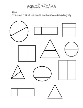 Preview of Halves Worksheet