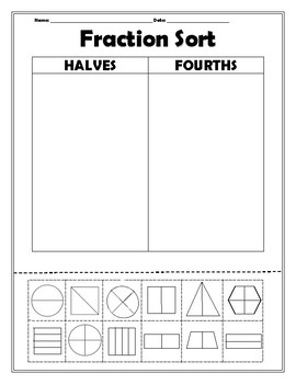 Preview of Halves and Fourths Sort