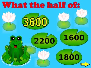 Preview of Halving Numbers - Interactive Game - Power Point Presentation