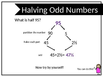 halving odd numbers online resource by teaching is my favourite job