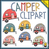 Camper Clipart for Personal and Commercial Use, Movable Pi
