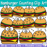 Hamburger Counting Clipart | Food counting Clip Art