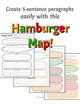 Preview of Hamburger Map for Writing a Paragraph