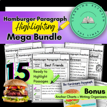Preview of Hamburger Paragraph Highlighting Mega Bundle + Bonus Anchor Charts
