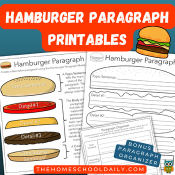 Hamburger Paragraph Worksheet Pack by Marie Nimmons | TPT