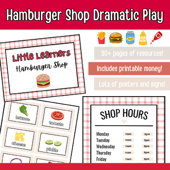 Preview of Hamburger Shop Dramatic Play Set Up