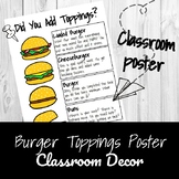 Hamburger Toppings Poster (How to Create Complete Answers)