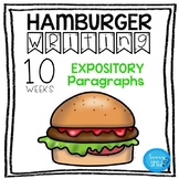 Hamburger Writing- Expository Paragraphs GREAT for special ed