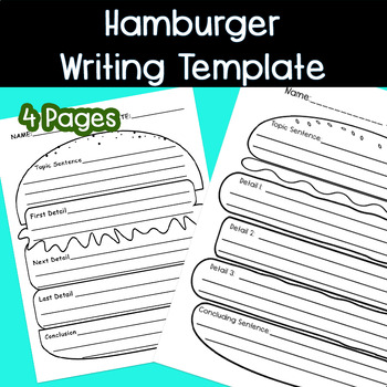 Hamburger Writing Template by LailaBee | Teachers Pay Teachers