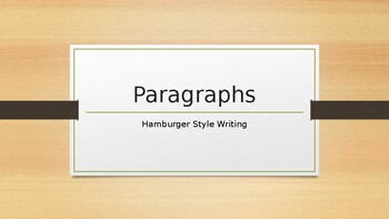 Preview of 5-paragraph essay lesson day 2 Hamburger writing