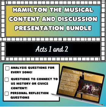 Preview of Hamilton Historical Context and Present Day Connections Presentation Bundle