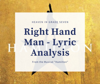 Hamilton Right Hand Man Lyric Analysis By Heaven In Grade Seven