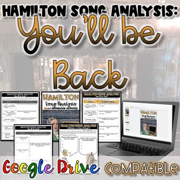 Preview of Hamilton Song Analysis - You'll Be Back|Guided Notes - Digital & Paper