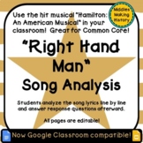 Hamilton the Musical: Right Hand Man Song Analysis