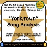 Hamilton the Musical: Yorktown Song Analysis