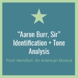 Hamilton's "Aaron Burr, Sir" Identification + Tone Analysis