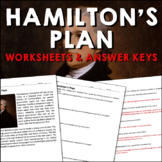 Hamilton's Plan US Constitution Reading Worksheets and Ans