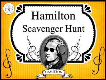 Preview of Hamilton the Musical Scavenger Hunt Activity Grades 7-12