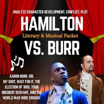 Preview of Hamilton vs. Burr: Conflict Character Analysis Lyrics, Slides, Writing Prompts