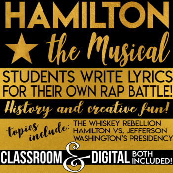 Preview of Alexander Hamilton Musical the Whiskey Rebellion Rap Battle Assessment