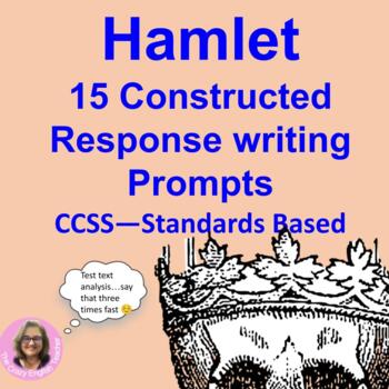 Preview of Hamlet Writing Prompts Constructed Response Practice CCSS