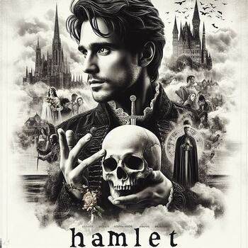 Preview of Hamlet (1996) Movie Viewing Guide: Summary/Vocabulary/Questions with KEY