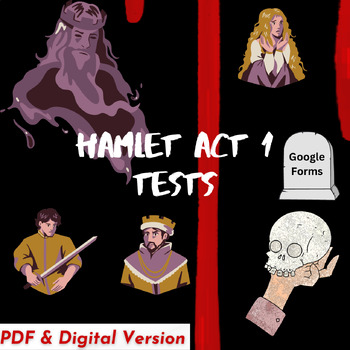 Preview of Hamlet Act 1 Quiz/Tests Packet