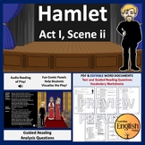 Hamlet Act 1 Scene 2 Lesson w/ Audio, Guided Reading Quest