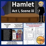 Hamlet Act 1 Scene 3 Lesson w/ Audio, Guided Reading Quest