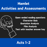 Hamlet Act 1 and Act 2 Activities and Assessment