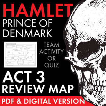 Preview of Hamlet Act 3 Character Map Review Activity, Quiz Alternative, PDF & Google Drive