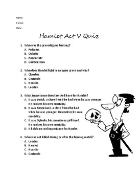 Preview of Hamlet Act 5 Quiz
