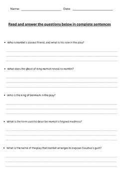 essay questions on hamlet pdf