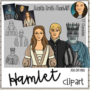 Hamlet Character Clip Art by Suzette Smith iTeachART | TPT
