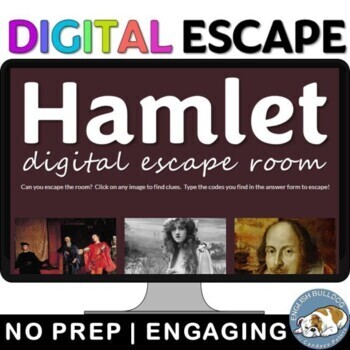 Preview of Hamlet Digital Escape Room Review Game Activity