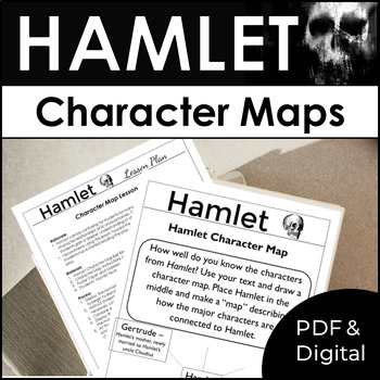 Preview of Hamlet Character Map Activity and Pacing Guide With Lesson Plan