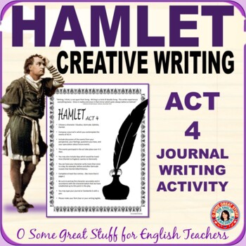 Preview of Hamlet Act 4 Creative Writing Characterization Activity Journal Writing